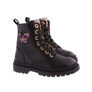 Develab kinderschoenen 47094 Zwart Veterboots