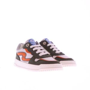 Develab kinderschoenen 44435 lage wit groene sneakers
